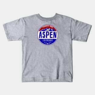 Aspen Colorado Skiing Ski Kids T-Shirt